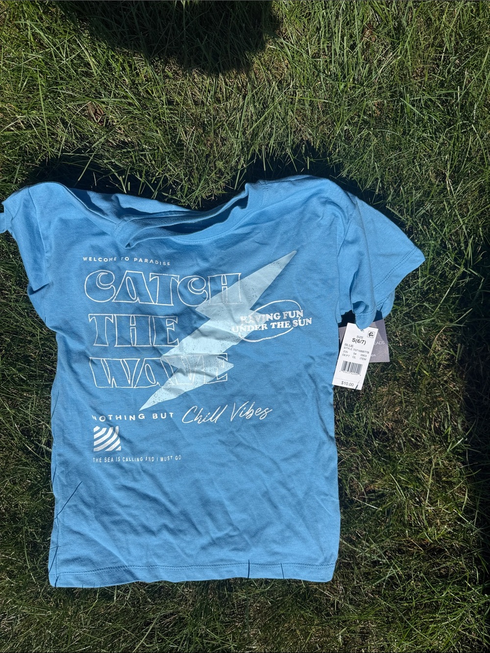 Grayson Threads Light Blue 'Catch The Wave' Graphic Tee